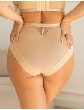 Трусы высокие Kris Line SIMPLE high waist бежевый, Цвет: бежевый, Размеры: S