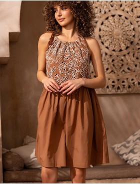 Короткий сарафан Mia-Amore BARBADOS 6000, Цвет: капучино, Размеры: 2XL/3XL