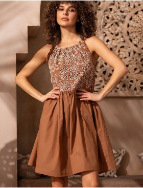 Короткий сарафан Mia-Amore BARBADOS 6000, Цвет: капучино, Размеры: 2XL/3XL, изображение 4