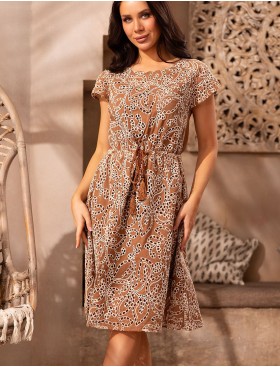 Платье из вышивного хлопка Mia-Amore BARBADOS 6001, Цвет: капучино, Размеры: S/M, изображение 4