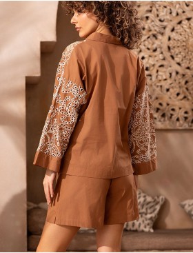 Комплект из рубашки и шорт Mia-Amore BARBADOS 6008, Цвет: капучино, Размеры: M, изображение 2