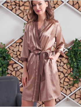Короткий халат Mia-Amore ELIZA 8173 золотистый, Цвет: золотистый, Размеры: 2XL