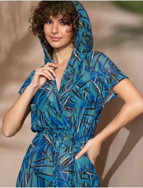 Туника с капюшоном Mia-Amore TROPICAL ISLAND 2366, Цвет: синий, Размеры: 2XL/3XL