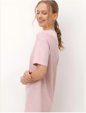 Ночная сорочка Very Neat МОНОХРОМНЫЕ СЕРДЕЧКИ Е10066, Цвет: розовый лед/мини сер, Размеры: S, изображение 2