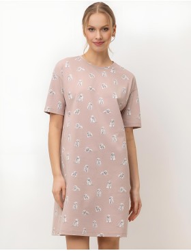 Ночная сорочка Very Neat ПУДЕЛЬ Е10059 кофейный, Цвет: кофейный, Размеры: 3XL