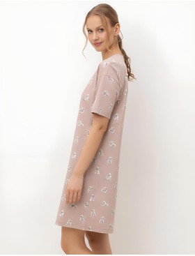 Ночная сорочка Very Neat ПУДЕЛЬ Е10059 кофейный, Цвет: кофейный, Размеры: 3XL, изображение 2