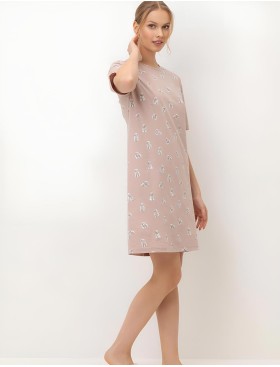 Ночная сорочка Very Neat ПУДЕЛЬ Е10059 кофейный, Цвет: кофейный, Размеры: 3XL, изображение 3
