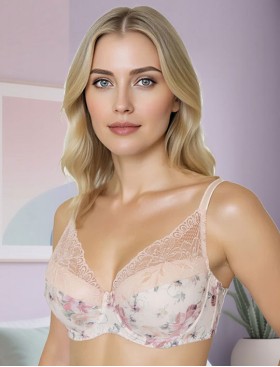 Бюстгальтер с поролоном Albina L АССОЛЬ 8085, Цвет: цветочно-розовый, Размеры: 75G, изображение 3