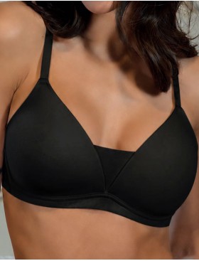 Хлопковый бюстгальтер без косточек Leilieve COTTON LOVER C3004 nero, Цвет: nero (черный), Размеры: 70B