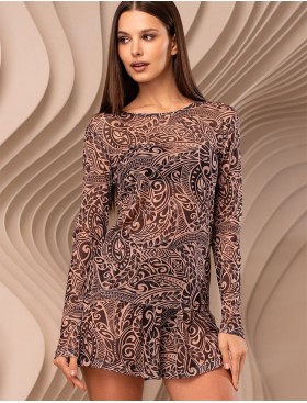 Комплект лонгслив с шортами Mia-Amore BEVERLY 2392 бежевый, Цвет: бежевый, Размеры: 2XL