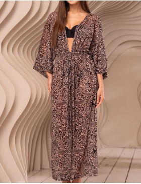 Пляжный халат-накидка Mia-Amore BEVERLY 2399 бежевый, Цвет: бежевый, Размеры: 2XL/3XL, изображение 4