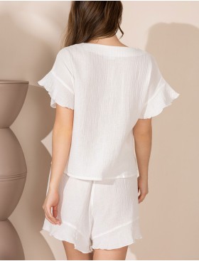 Комплект из хлопкового муслина Mia-Amore NANCY 6033 белый, Цвет: белый, Размеры: 3XL, изображение 2