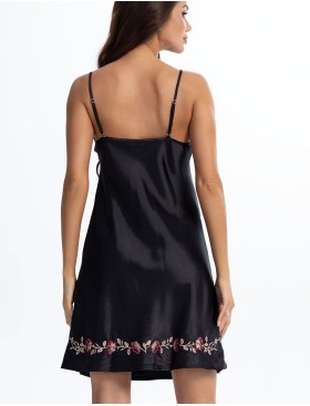 Короткая сорочка с вышивкой Mia-Amore VALENSIA 3260 черный, Цвет: черный, Размеры: 2XL, изображение 2