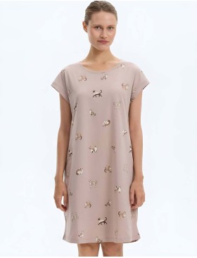 Сорочка с коротким рукавом Very Neat КОШКИ Е10068 капучино, Цвет: капучино, Размеры: XL