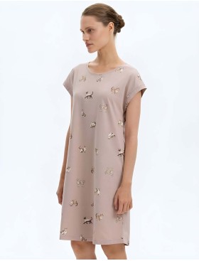 Сорочка с коротким рукавом Very Neat КОШКИ Е10068 капучино, Цвет: капучино, Размеры: XL, изображение 3