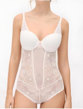 Кружевное боди Ysabel Mora 10178 BRIDAL жемчужный, Цвет: жемчужный, Размеры: 85B