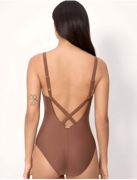 Совместный купальник Ysabel Mora CALETA 83471 коричневый, Цвет: коричневый, Размеры: 85B, изображение 2