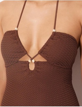 Слитный купальник Ysabel Mora SAND 83360 коричневый, Цвет: коричневый, Размеры: 85B, изображение 3