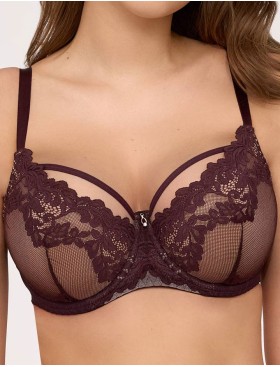 Бюстгальтер полупоролон Ava SOLENE 2233 PU chocolate brown, Цвет: шоколад, Размеры: 75E
