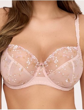 Мягкий бюстгальтер с вышивкой Ava ROSETTE 2228 M glided petal, Цвет: пудра, Размеры: 70J