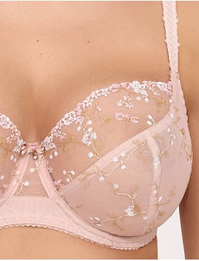 Мягкий бюстгальтер с вышивкой Ava ROSETTE 2228 M glided petal, Цвет: пудра, Размеры: 70J, изображение 3