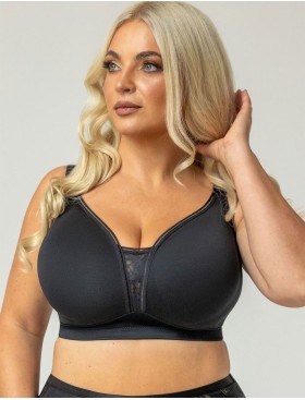 Бюстгальтер без косточек Kris Line NOA soft pro comfort no wire, Цвет: черный, Размеры: 100D, изображение 3