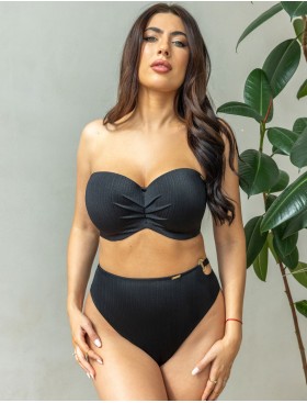 Купальный бюстгальтер бандо Kris Line BORA BORA balkonette MHM, Цвет: черный, Размеры: 60G, изображение 4