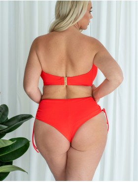 Купальный бюстгальтер балконет Kris Line CORAL balkonette MHM, Цвет: коралл, Размеры: 65G, изображение 4