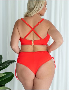 Купальный бюстгальтер балконет Kris Line CORAL balkonette MHM, Цвет: коралл, Размеры: 65G, изображение 6