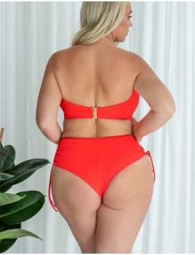 Плавки бразилиана высокие Kris Line CORAL brasyliana high waist, Цвет: коралл, Размеры: M, изображение 4