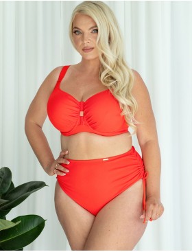 Высокие плавки с регулировкой Kris Line CORAL high waist, Цвет: коралл, Размеры: M, изображение 3