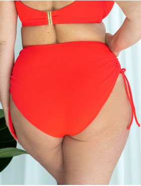 Высокие плавки с регулировкой Kris Line CORAL high waist, Цвет: коралл, Размеры: M, изображение 2