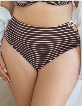 Высокие плавки с вырезом Kris Line JAVA briefs high waist, Цвет: коричневый, Размеры: M
