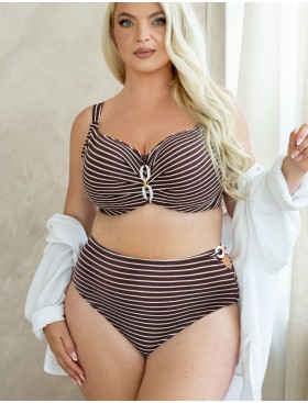 Высокие плавки с вырезом Kris Line JAVA briefs high waist, Цвет: коричневый, Размеры: M, изображение 3