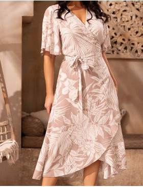 Запашное платье Mia-Amore TELMA 5789, Цвет: латте, Размеры: L, изображение 4