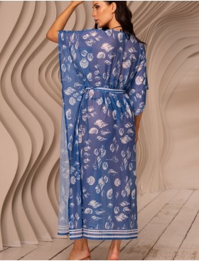 Свободная пляжная туника Mia-Amore UNDINA 2404, Цвет: синий, Размеры: 4XL/5XL, изображение 2