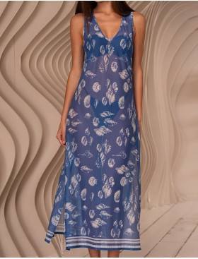 Длинная туника Mia-Amore UNDINA 2407, Цвет: синий, Размеры: 3XL, изображение 4