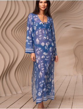 Длинная туника для пляжа Mia-Amore UNDINA 2408, Цвет: синий, Размеры: 3XL, изображение 3