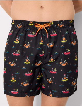 Мужские пляжные шорты Ysabel Mora SPLASH&SKULL 90408, Цвет: чёрный, Размеры: M