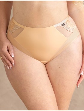 Высокие трусы слипы Kris Line NEL high waist, Цвет: персик, Размеры: L