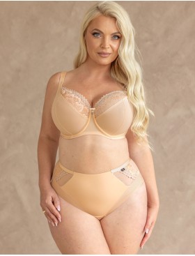 Высокие трусы слипы Kris Line NEL high waist, Цвет: персик, Размеры: L, изображение 4