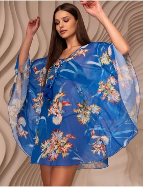 Туника пляжная свободная Mia-Amore ANTIGUA 2174, Цвет: синий, Размеры: L/XL