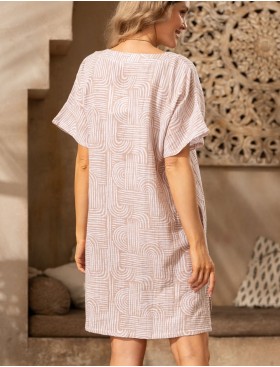 Короткая туника из хлопка Mia-Amore AMBER 5791, Цвет: бежевый, Размеры: S/M, изображение 2