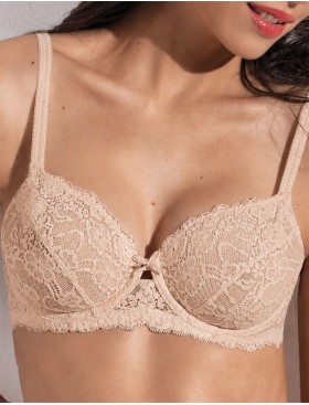 Кружевной бюстгальтер на косточках Sielei ALLURE 2672 cipria, Цвет: cipria (телесный), Размеры: 75D