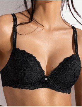 Бюстгальтер балконет Sielei ALLURE 2688 nero, Цвет: nero (черный), Размеры: 90B