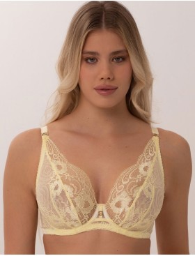 Кружевной бюстгальтер бралетт Subtille YASMIN YELLOW soft bralette, Цвет: желтый, Размеры: 75E, изображение 3