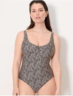 Купальник слитный Ysabel Mora COAST 83295 чёрный/бежевый, Цвет: чёрный/бежевый, Размеры: 85C