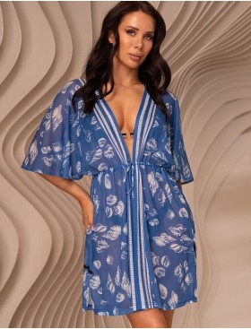 Короткая распашная туника Mia-Amore UNDINA 2405, Цвет: синий, Размеры: 2XL/3XL, изображение 3