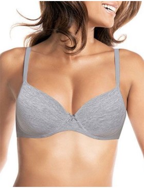 Бюстгальтер на поролоне Sielei NATURAL COTTON 1428 grigio melange, Цвет: grigio melange (серый), Размеры: 70C