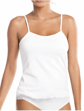 Хлопковая майка-топ Sielei NATURAL COTTON 1432 bianco, Цвет: bianco (белый), Размеры: XS